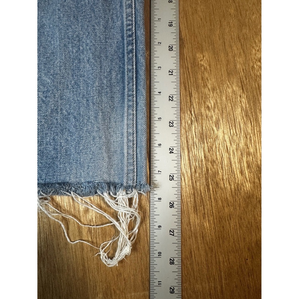 Moussy Vintage Distressed Ripped Destroyed Jeans Size 27 Light Wash Denim - Picture 2 of 11